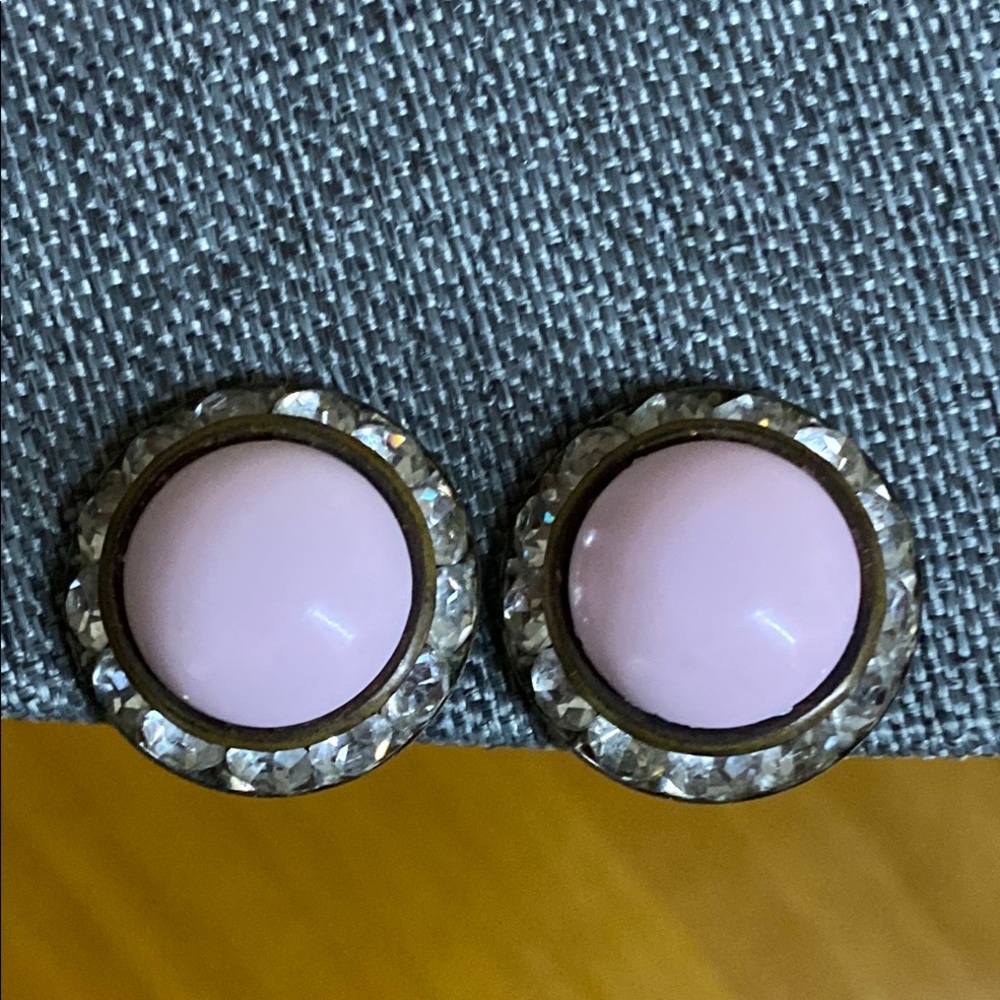 Vintage Elegant Pink Clip-on Earrings